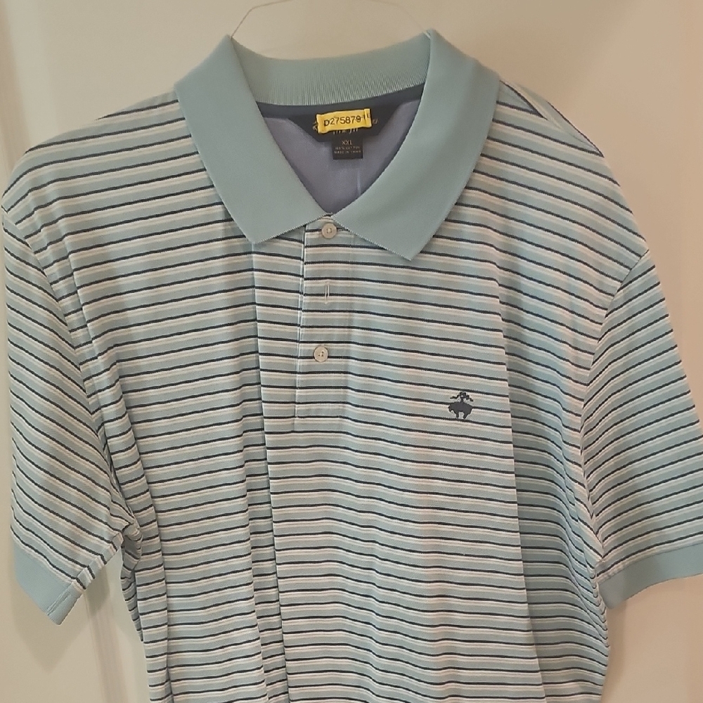 Brooks Brothers XXL Blue Striped Polo Shirt